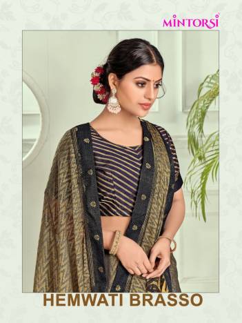 Hemvati Brasso By Mintorsi Fancy Chiffon Saree Collection